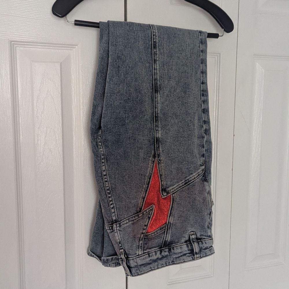 Thunderbird lightning bolt jeans